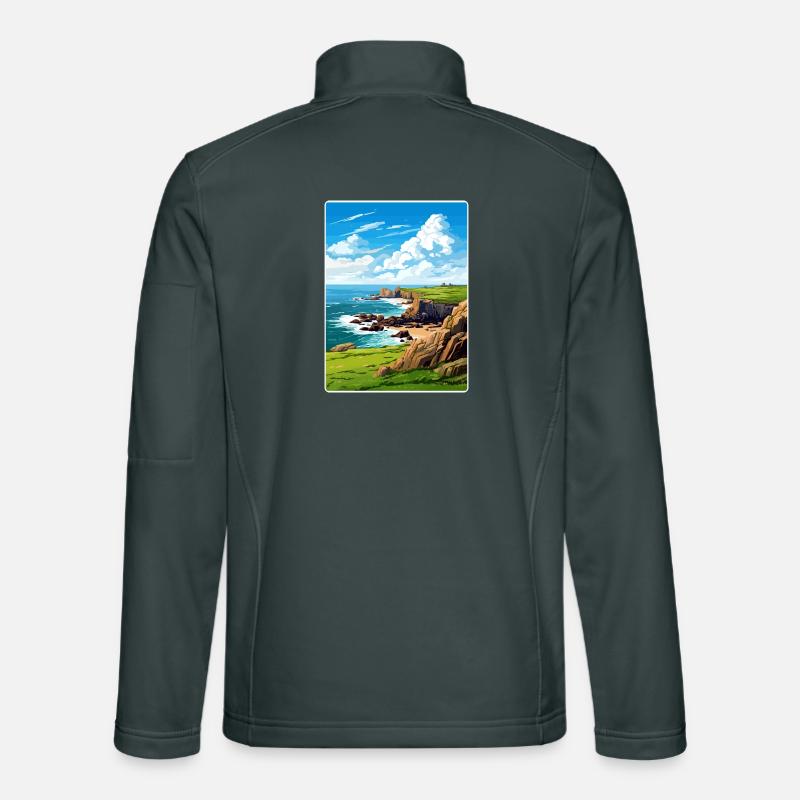 Lands End Cornwall England Reiseposter Souvenir Unisex Softshelljacke