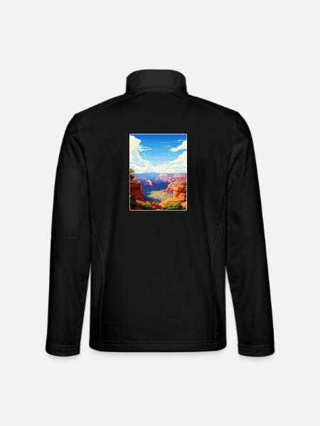 Parc national du Grand Canyon, Arizona, Affiche de voyage - Veste en tissu softshell Unisexe - noir - Dos