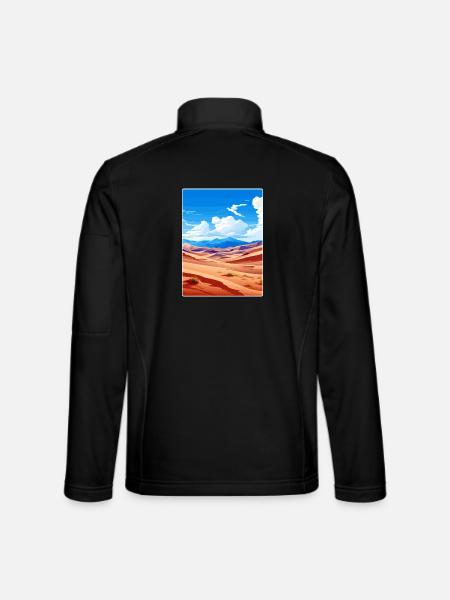 Great Sand Dunes Nationalpark Colorado Reisen WPA - Unisex Softshelljacke - Schwarz - Hinten