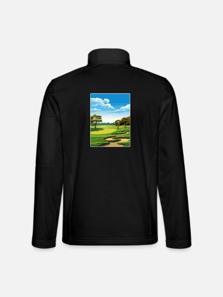 Tpc San Antonio Golf Voyage Poster Souvenir WPA - Veste en tissu softshell Unisexe - noir - Dos