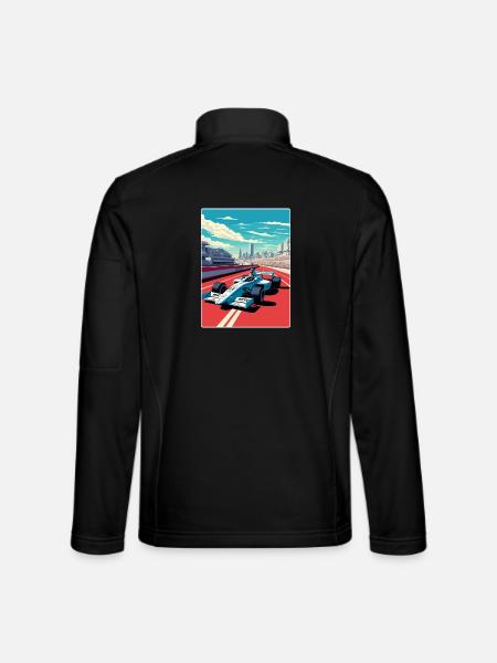 Mexiko Rennstrecke Motorsport Rennreise Poster WPA - Unisex Softshelljacke - Schwarz - Hinten