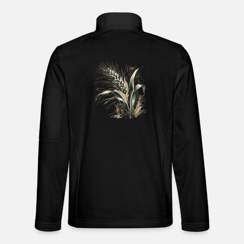 Eine Weizen-Ähre - Unisex Softshelljacke - Schwarz