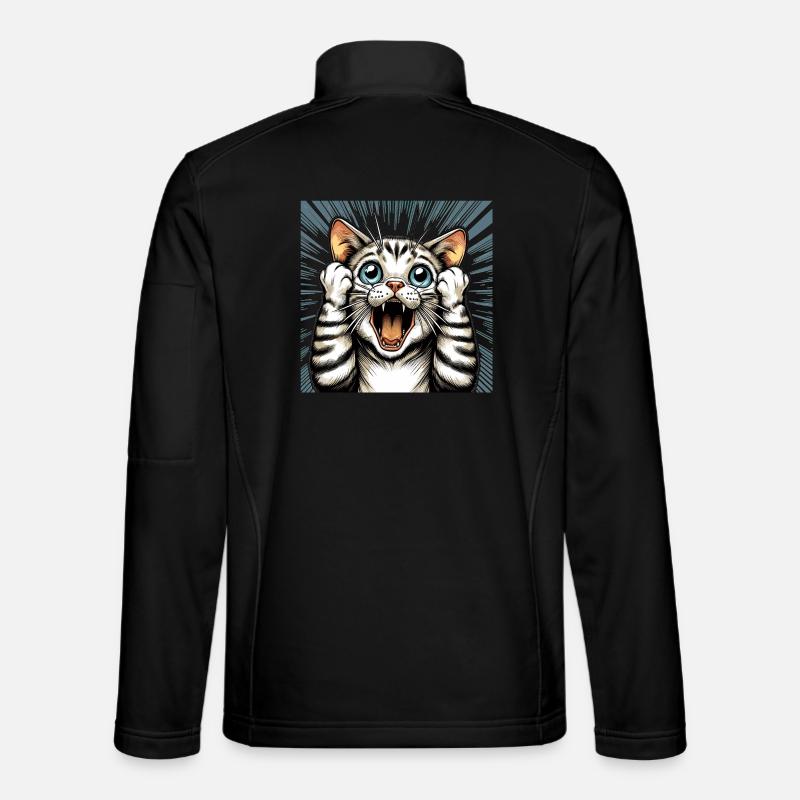 Shocked Cat Cats Gift Unisex Softshell Jacket