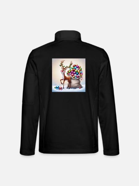 Renne mignon - Veste en tissu softshell Unisexe - noir