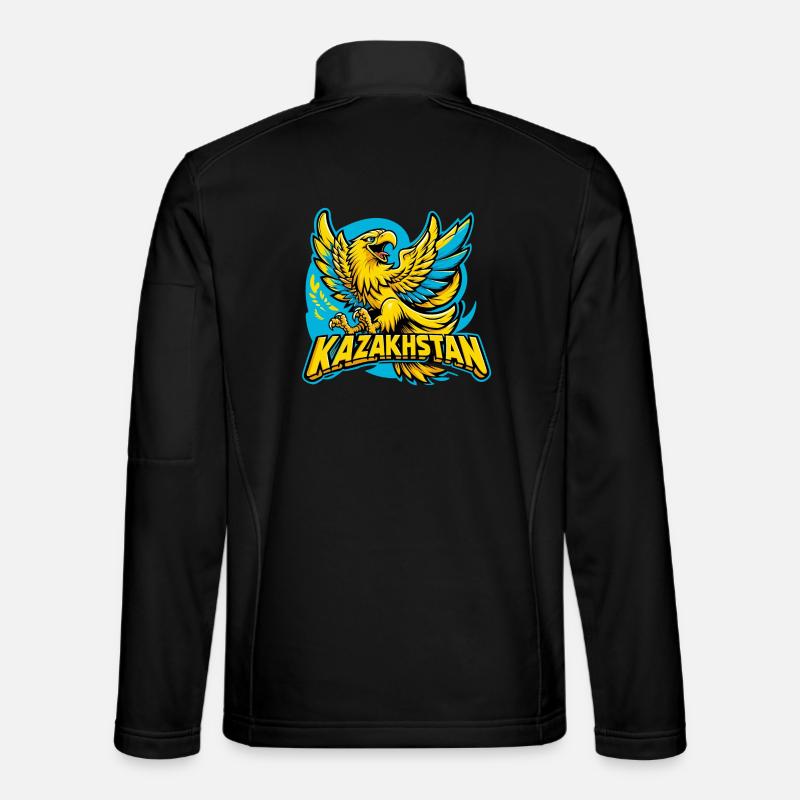 Kasachstan Adler Wappen Emblem Flagge Geschenk Unisex Softshelljacke
