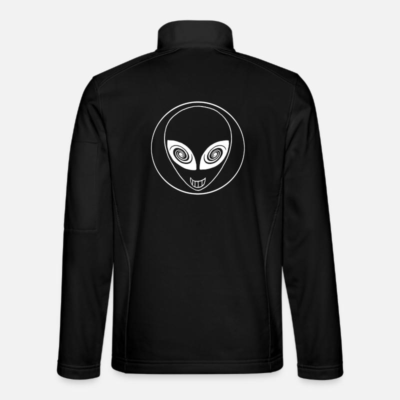 Extraterrestre blanc et galaxie - Veste en tissu softshell Unisexe - noir