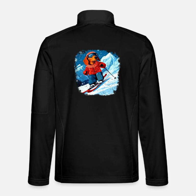 Dachshund Ski Unisex Softshell Jacket