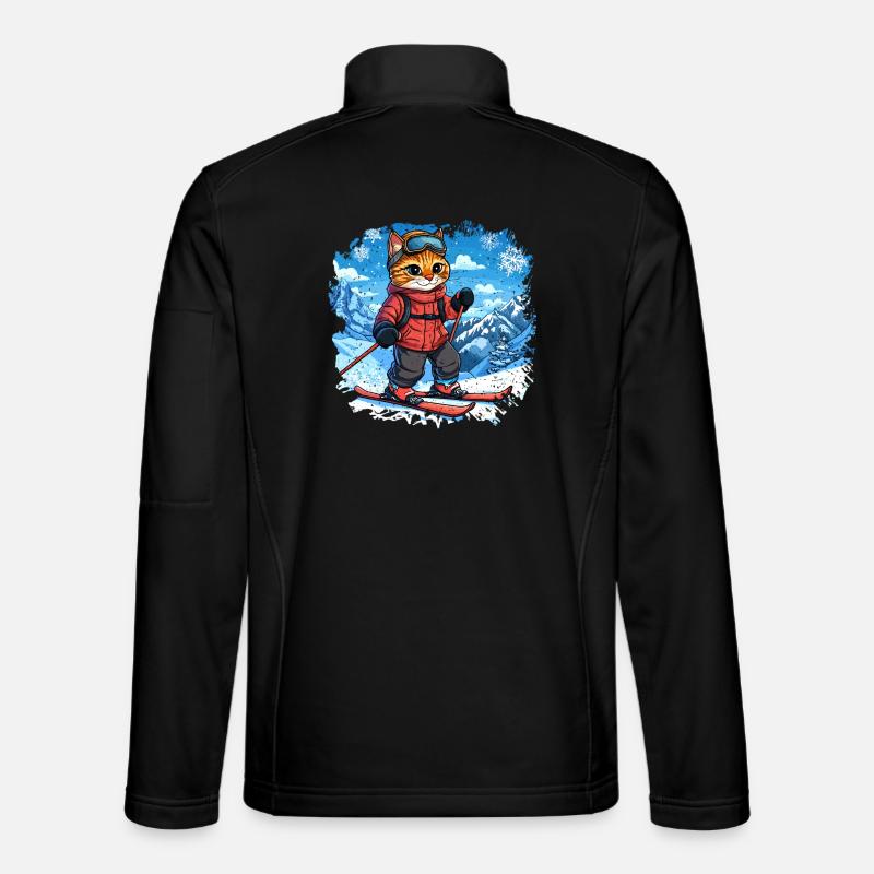Chats de ski - Veste en tissu softshell Unisexe - noir