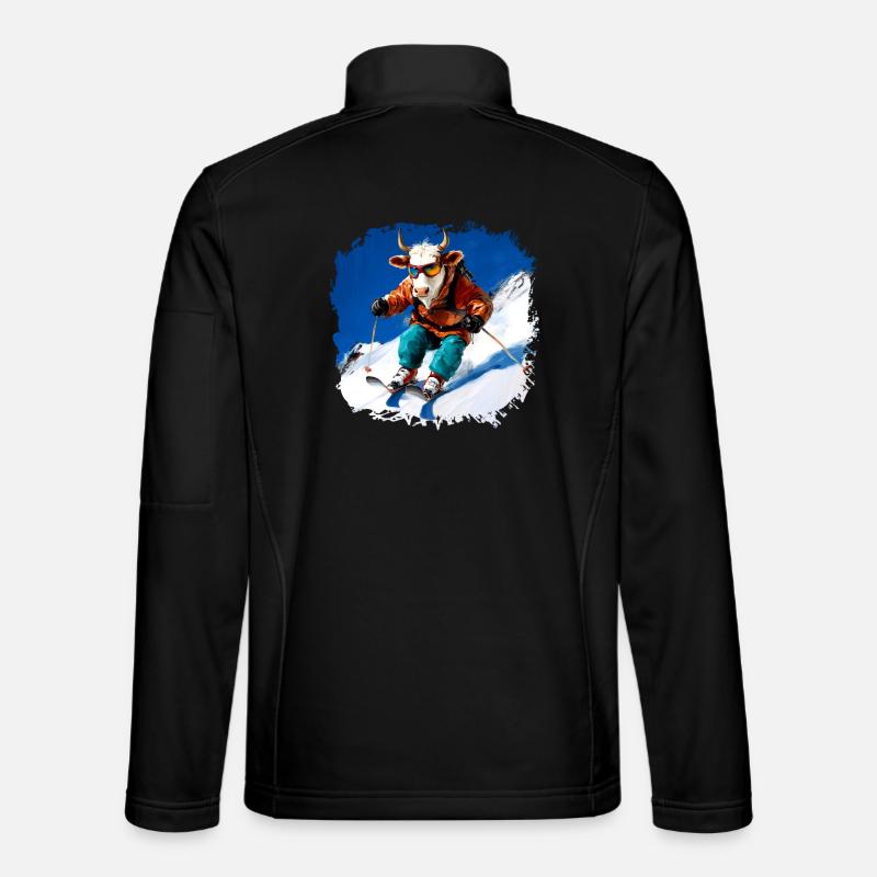 Cows Ski - Unisex Softshell Jacket - black