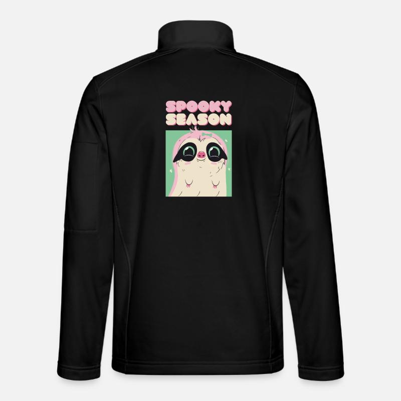 Spooky Season – Cute Vampire Sloth - Unisex Softshell Jacket - black