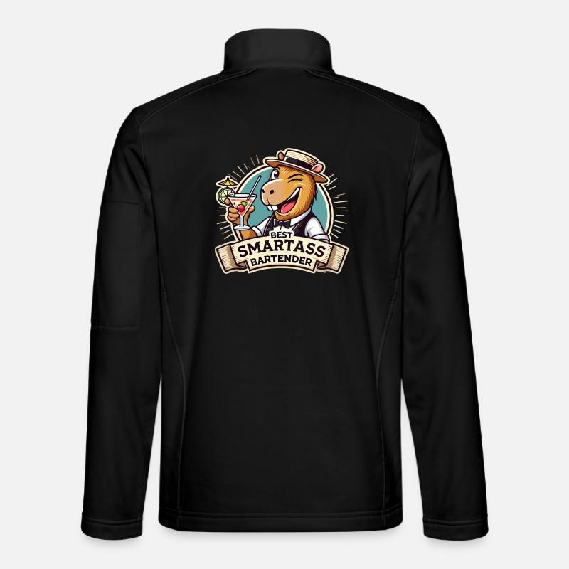 Barman Barman Capybara Capy Gift Veste en tissu softshell Unisexe