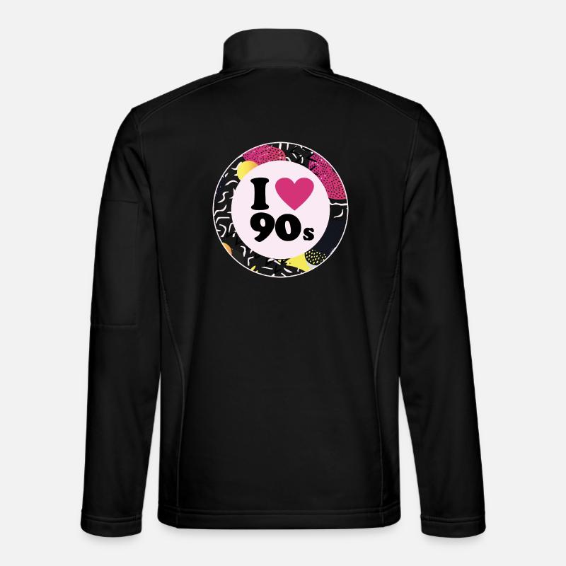 I ♥ 90s – Design rétro nostalgique - Veste en tissu softshell Unisexe - noir