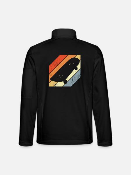 Skateboard Sketch - Unisex Softshell Jacket - black - Back