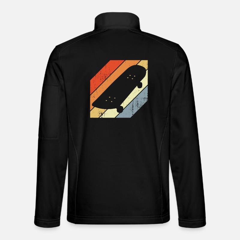 Skateboard Skizze - Unisex Softshelljacke - Schwarz