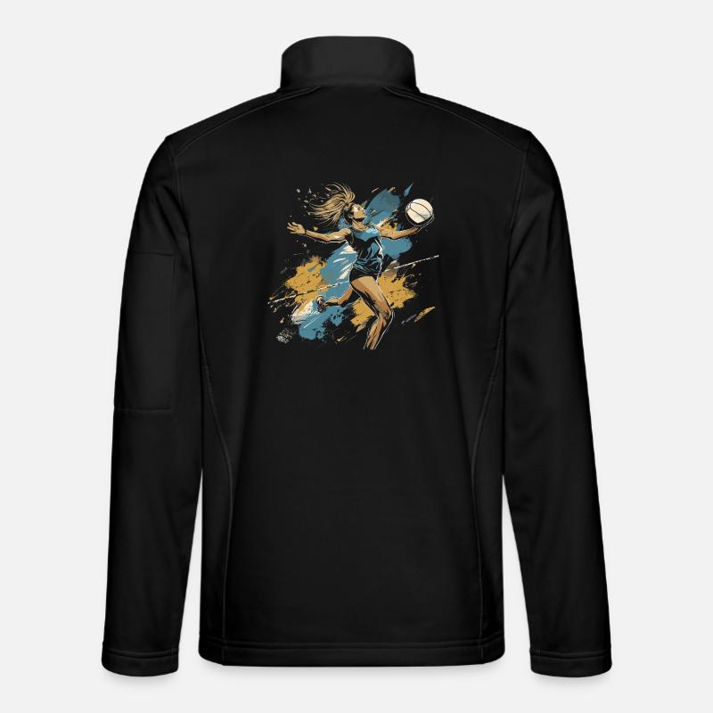 Graffiti d’un joueur de volley-ball Veste en tissu softshell Unisexe