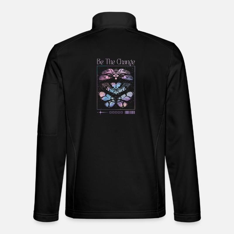 Soyez le changement – Transformation du papillon Veste en tissu softshell Unisexe