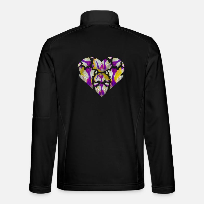 Explosion of colour in the heart - Unisex Softshell Jacket - black