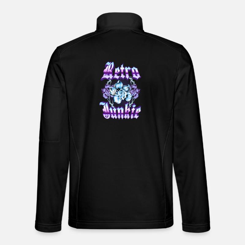 Retro Junkie – 90s Gothic Floral Style Unisex Softshell Jacket