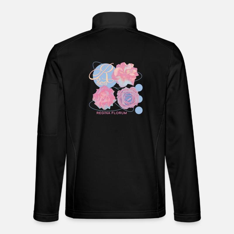 Regina Florum – Unusual rose design - Unisex Softshell Jacket - black