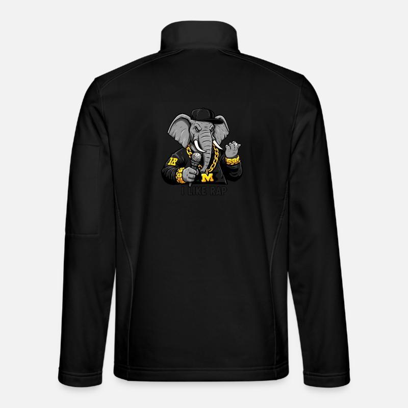 Éléphant Rappeur : Style Rap et Attitude ! Veste en tissu softshell Unisexe