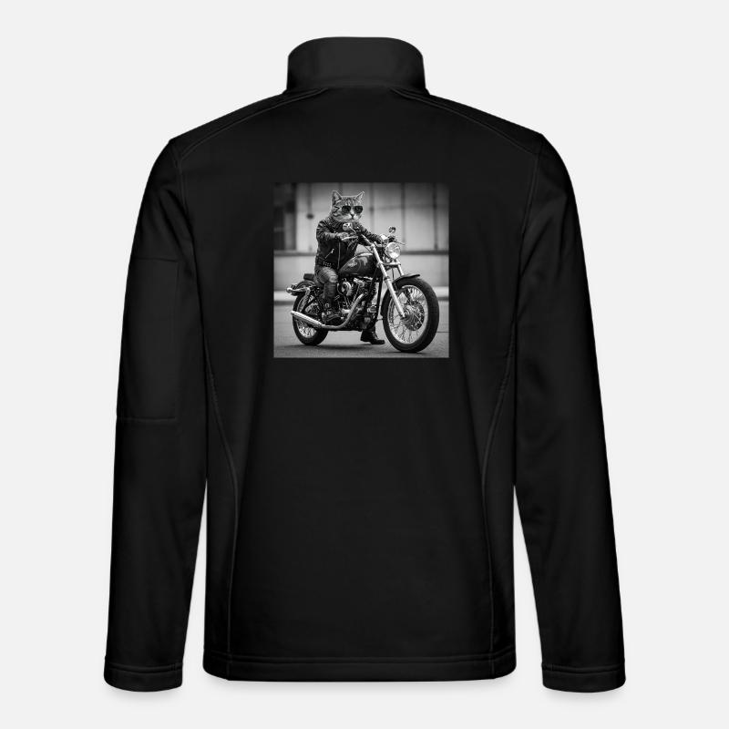 Rock Biker Cat: Cool and Original Design Unisex Softshell Jacket