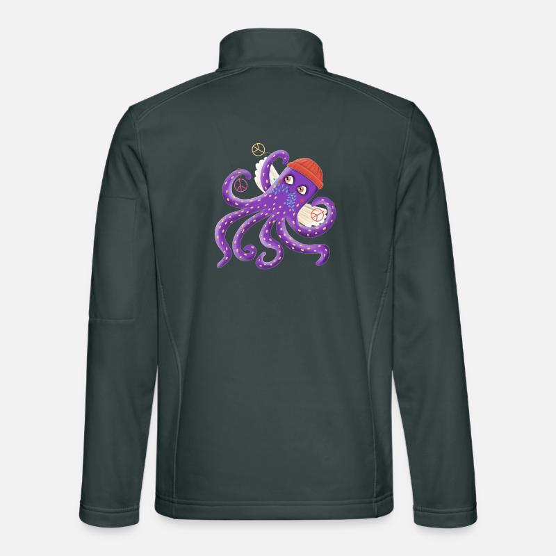 Peace octopus Sepp swims for peace Unisex Softshell Jacket