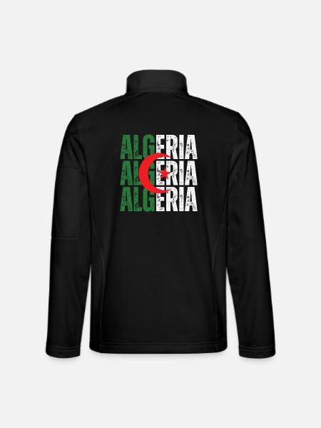 Drapeau algérien, fierté algérienne - Veste en tissu softshell Unisexe - noir