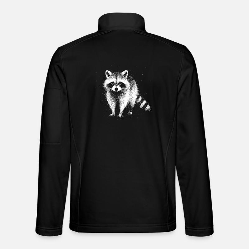 Little raccoon - Unisex Softshell Jacket - black