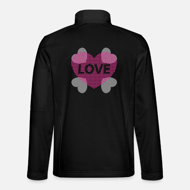Herz mit Love. Unisex Softshelljacke