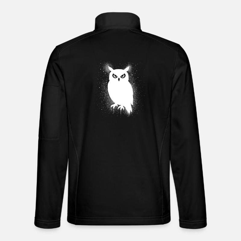 Drôle de hibou - Veste en tissu softshell Unisexe - noir