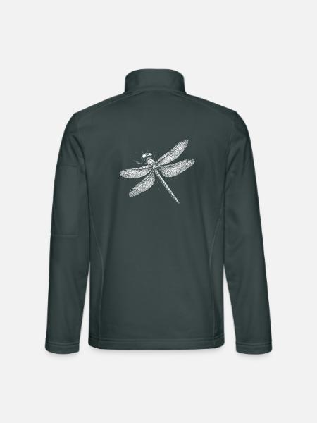 Libelle - Unisex Softshelljacke - Dunkelgrau - Hinten