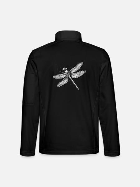 Libelle - Unisex Softshelljacke - Schwarz - Hinten