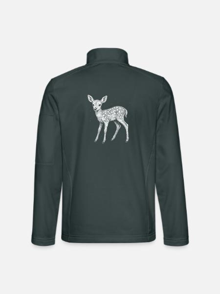 Fawn - Unisex Softshell Jacket - mouse grey - Back