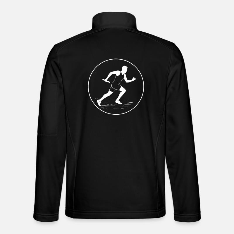 Stabübergabe im Sprint - Unisex Softshelljacke - Schwarz