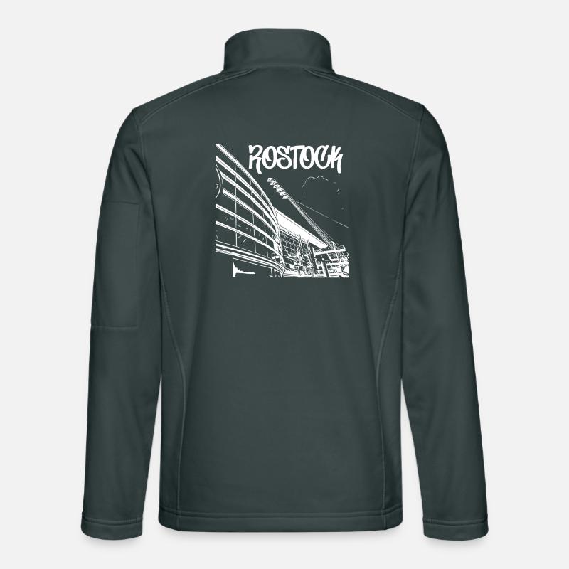 Rostock Skyline Stadionblick Unisex Softshelljacke
