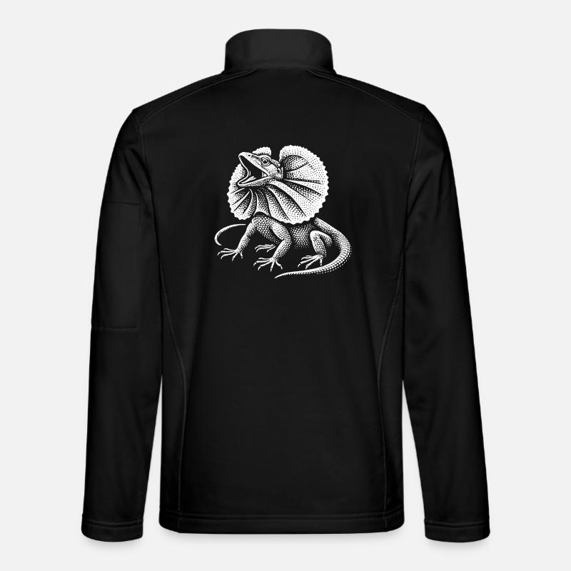 Curled Dragon Lizard - Unisex Softshell Jacket - black