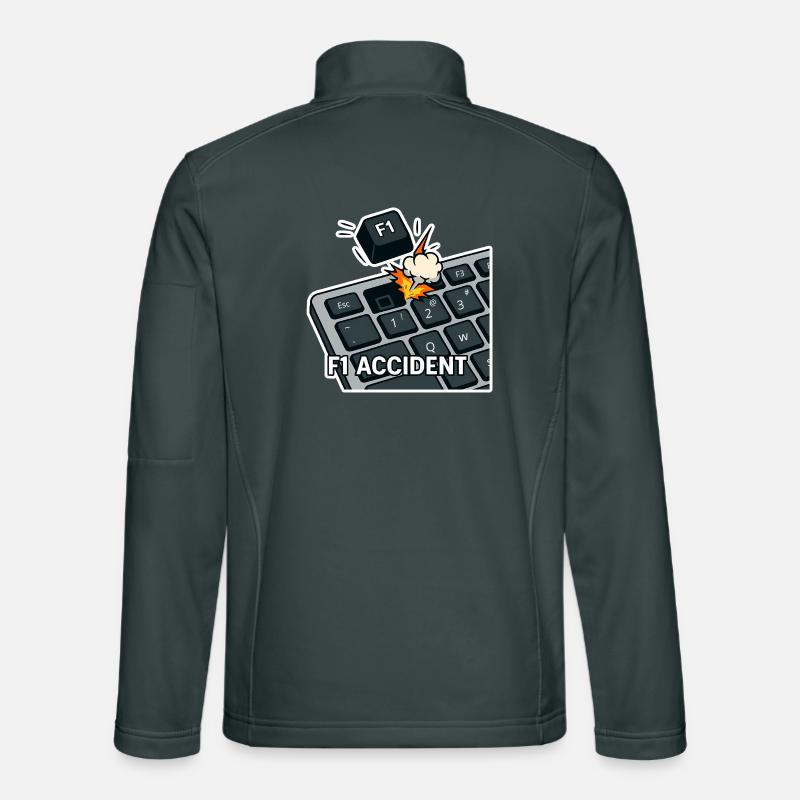 F1 accident - funny pun Unisex Softshell Jacket