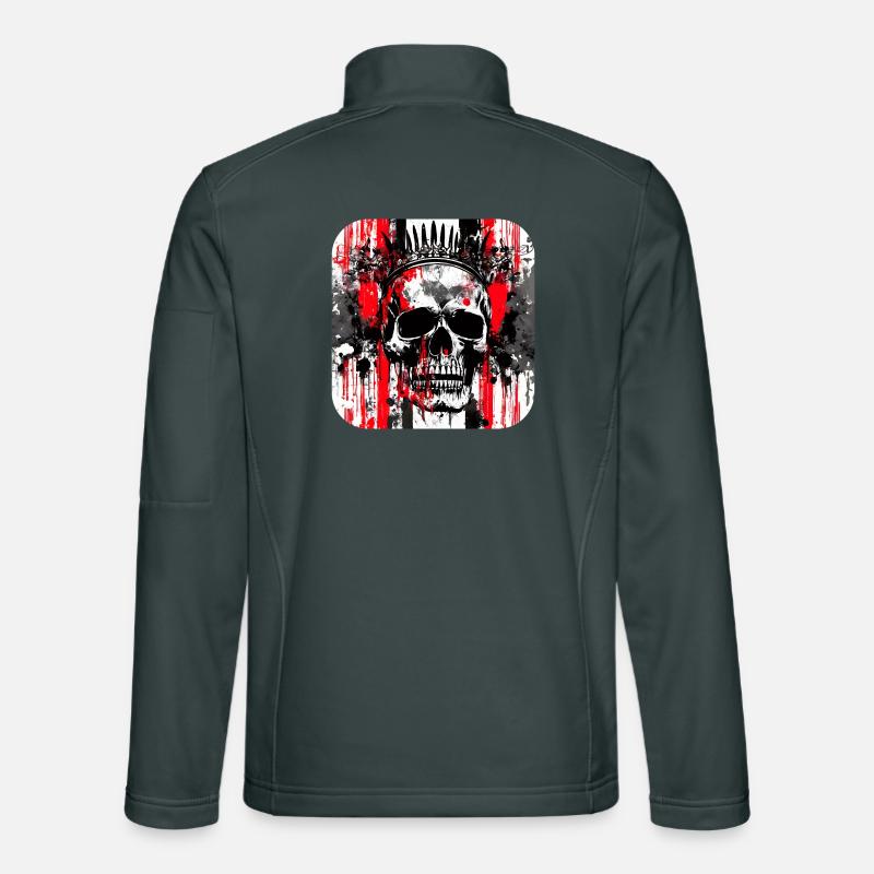 Crown Head Graffiti Skull Unisex Softshell Jacket