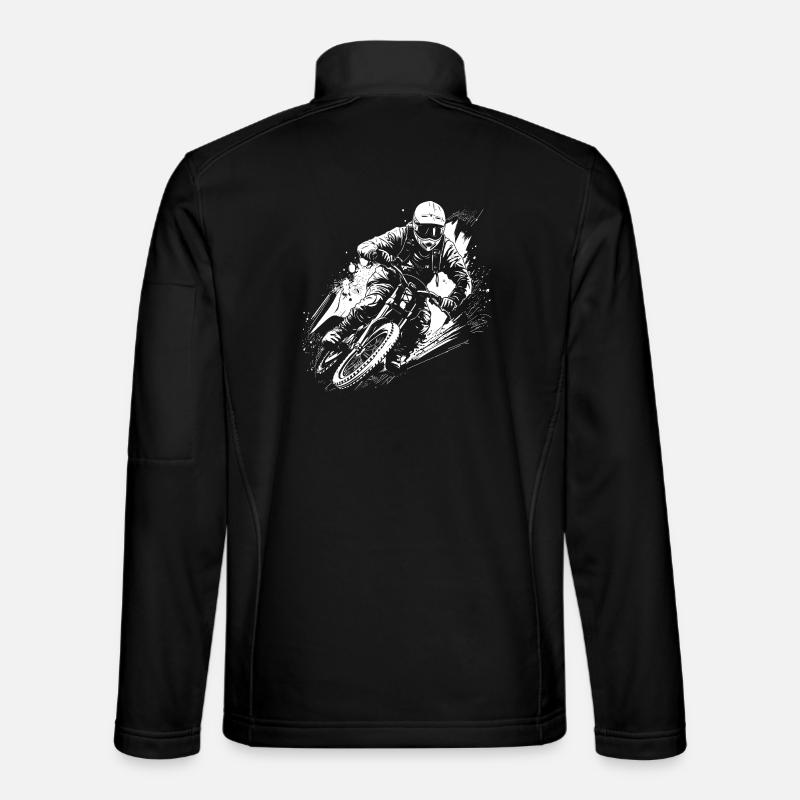 Dessin de motard BMX - Veste en tissu softshell Unisexe - noir