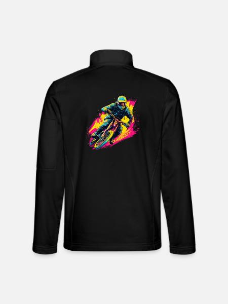 BMX Biker Steamwave - Unisex Softshell Jacket - black