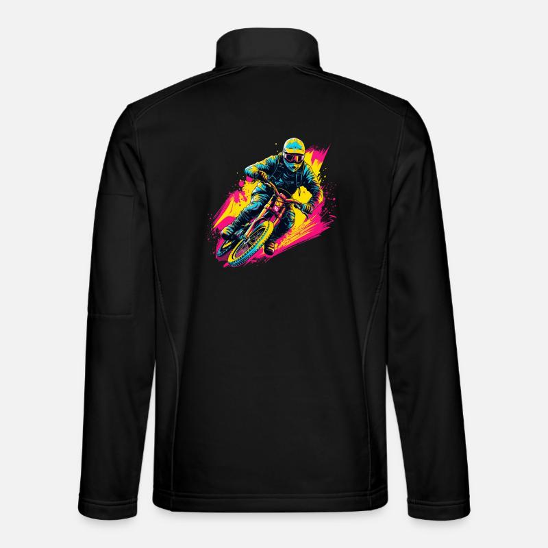 BMX Biker Steamwave Unisex Softshell Jacket