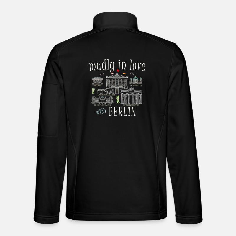 Berlin, Dessin À La Main Veste en tissu softshell Unisexe