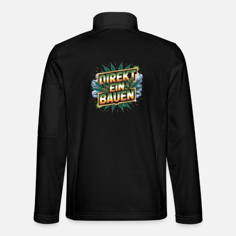 Direkt ein Bauen -  Deutsche Memes - Unisex Softshelljacke - Schwarz