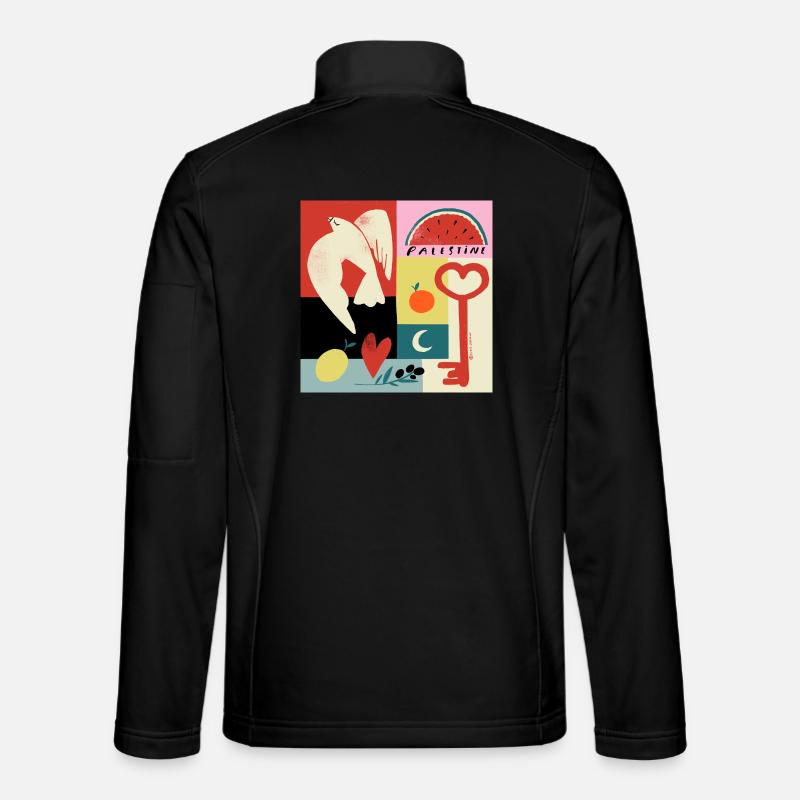 All Things Palestine - Unisex Softshell Jacket - black