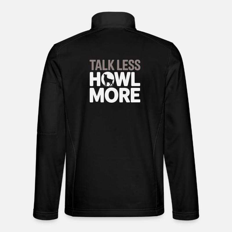 Husky Howling Quote Dog Lover - Unisex Softshell Jacket - black