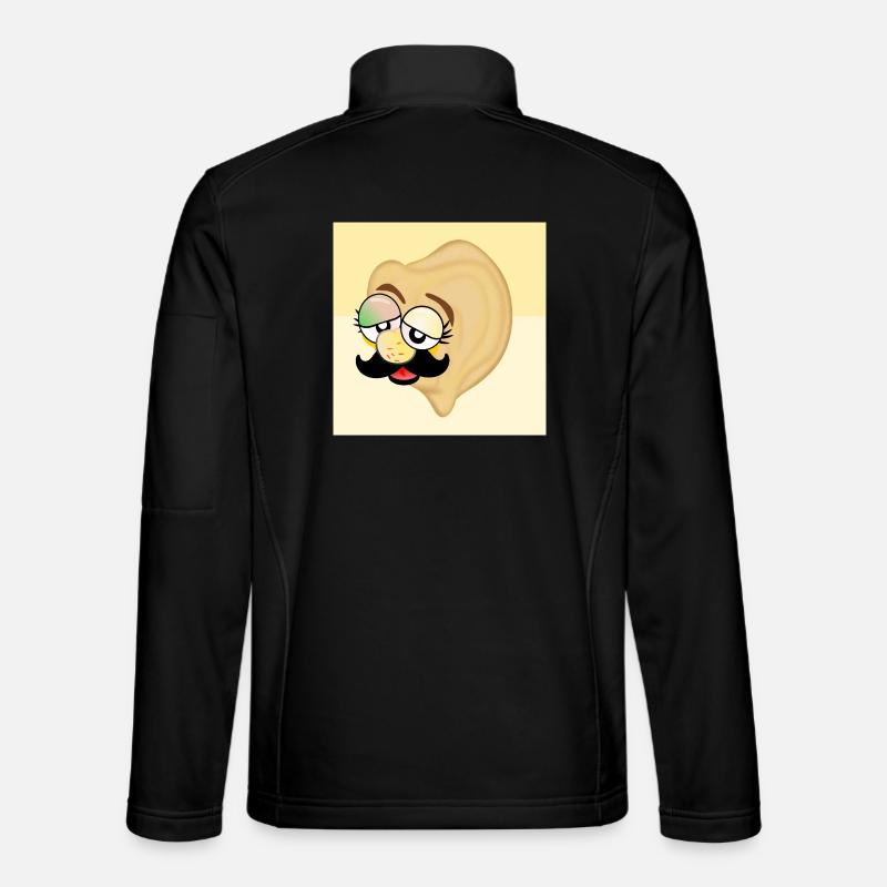 Kichererbsen Papa Schnurrbart - Unisex Softshelljacke - Schwarz