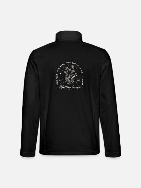 Stricken ist meine Therapie Garn horten lustige Strickerin - Unisex Softshelljacke - Schwarz - Hinten