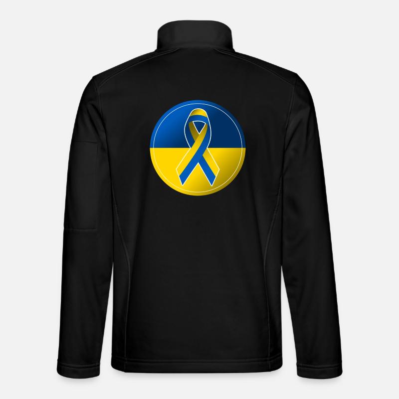Solidarity Peace Ukraine Demonstration - Unisex Softshell Jacket - black