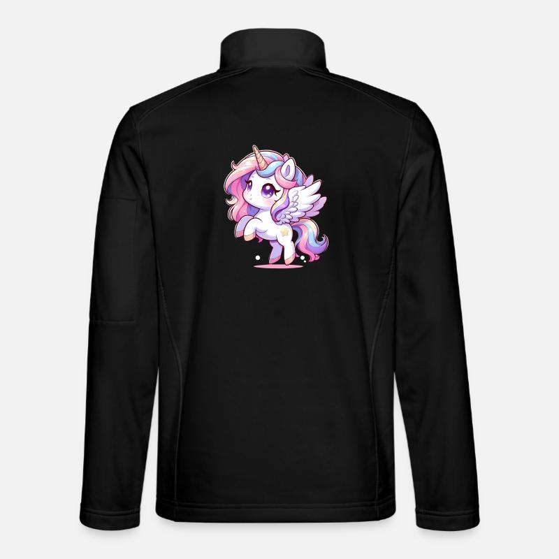 Licorne magique - Veste en tissu softshell Unisexe - noir