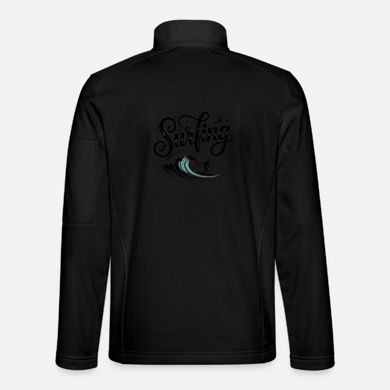 Surf - Logo Cool Surfer - Veste en tissu softshell Unisexe - noir